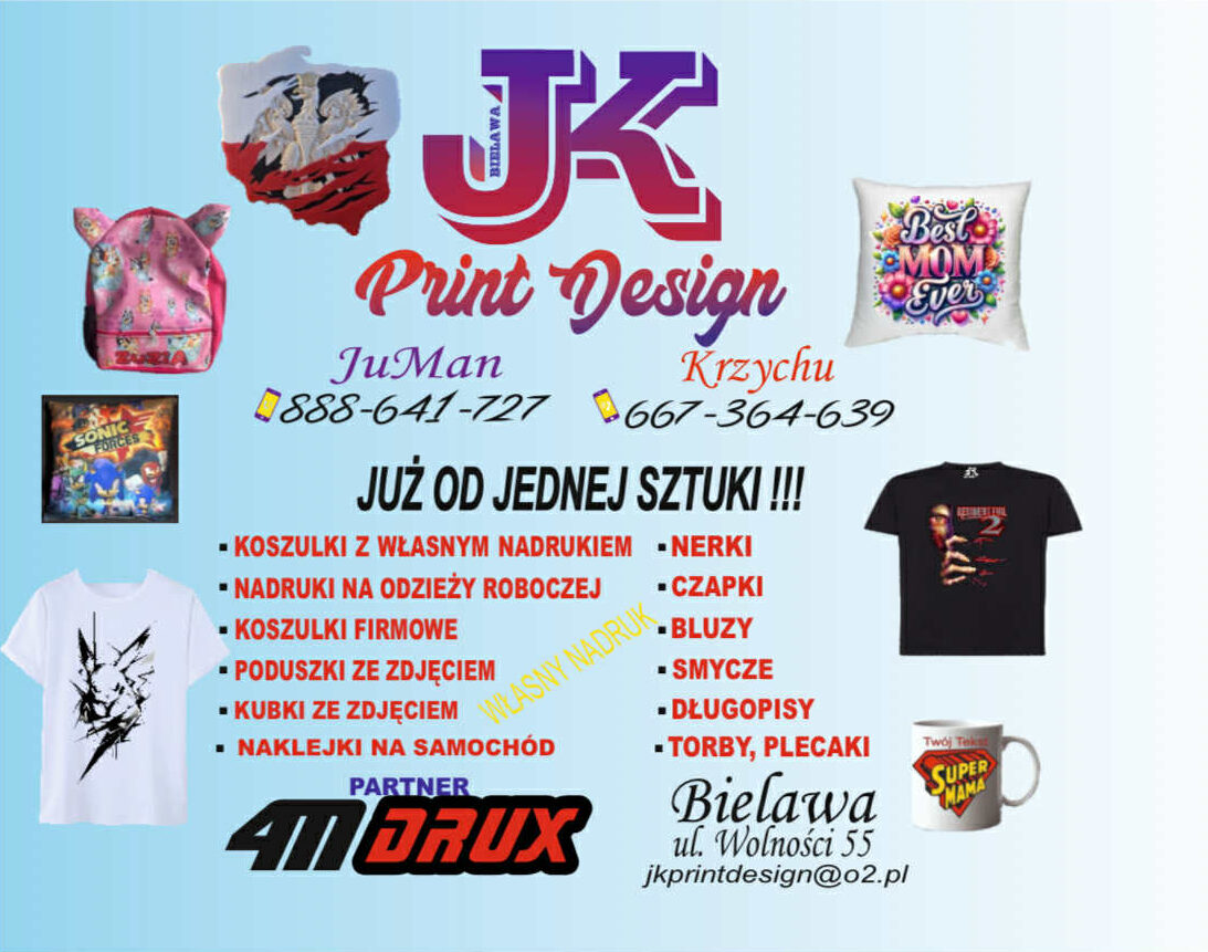 JK Print Design – koszulki, kubki z grafika na zamówienie